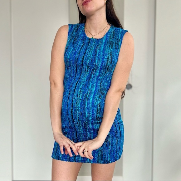 Zara 60s Mod Mermaidcore Seersucker Mini Dress – Sabrina Carpenter Coquette - Picture 2 of 14